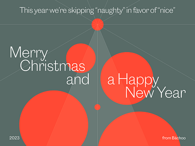 Merry Christmas, and a Happy New Year! 2023 bachoodesign design graphic design happy new year