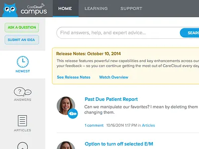 Campus UX Overhaul community flat grey learning sketch ux