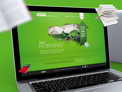 Asda Graduate Careers Microsite 3d asda burst careers graduates jobs microsite ui walmart web website