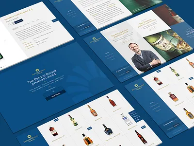 Pernod Ricard Premium Spirits alcohol beverage blue design eshop flat luxury pernod ricard web