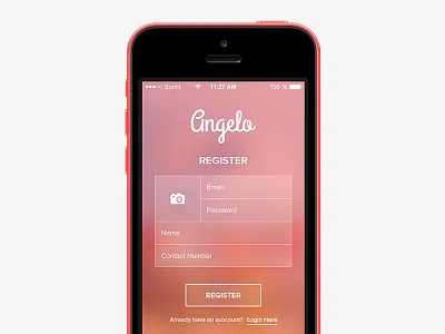 Registration flat ipad landing menu mobile registration ui ux web
