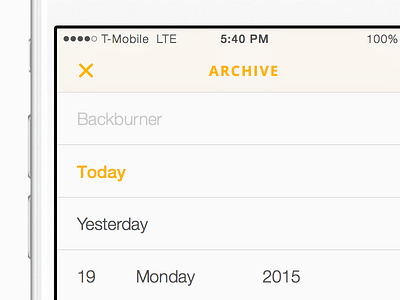 List Views add dates delete icons ios lists mobile tasks user interface