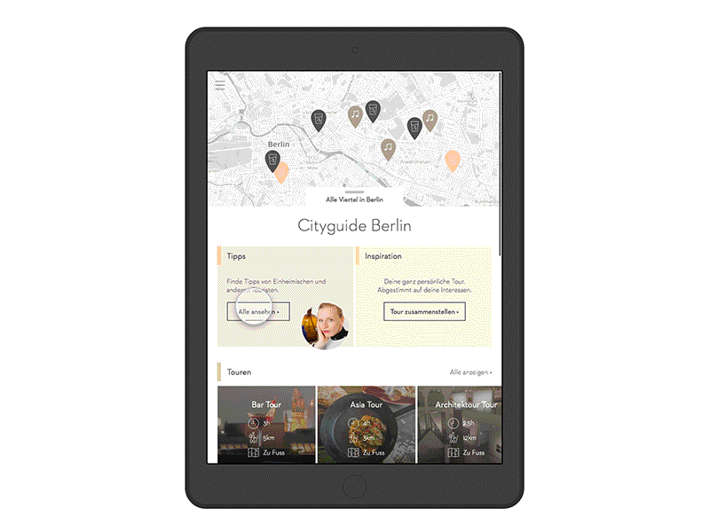Cityguide Tipps categories cityguide design interaction ios ipad listing ui ux