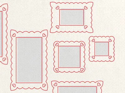 8th Birthday frames hearts illustration infograph infographic quirky
