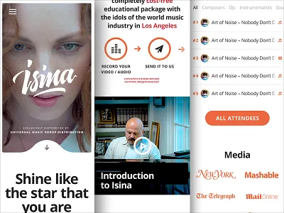 Isina Academy - Responsive Design clean flat landing layout long mobile portfolio responsive ui ux web design website