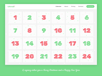 UXmas Advent Calendar advent adventcalendar agency animation calendar christmas design graphic design illustration ui ux web app