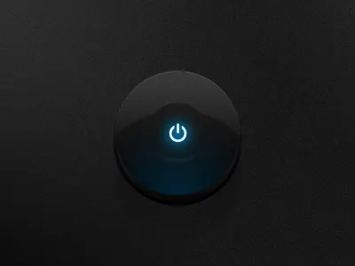 Dark Round Button button ui