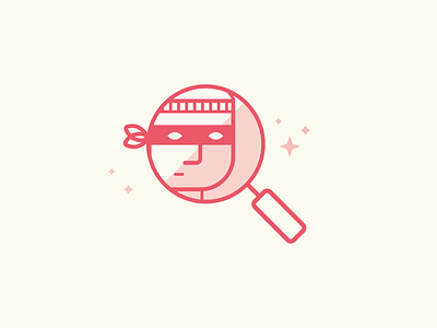 A thief catcher illustration line outline secure security thief trust