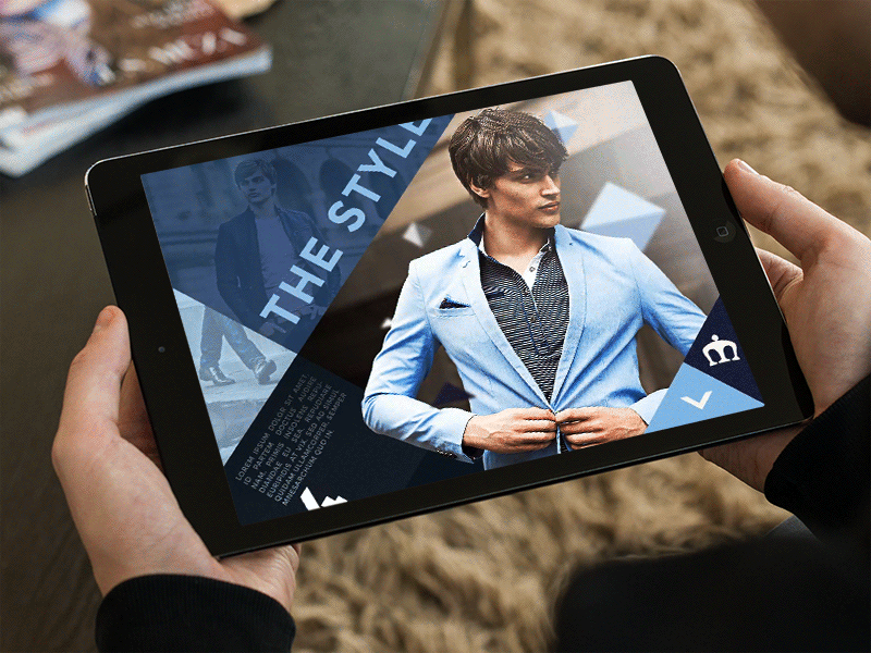 Merc Clothing 'Angular' #3 Animated app flash gif interaction interface ipad mercy mockup motion moving scroll ui