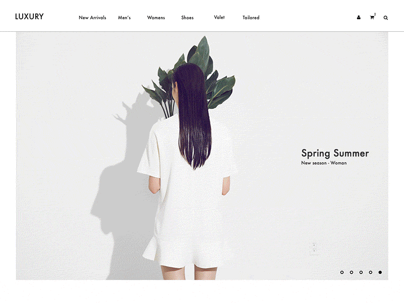 Luxury Clothes E-commerce Platform black black and white e commerce ecommerce fashion flat gif landing page luxury platform web website