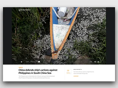 Reuters TV : Web View china news player reuters tv video web app