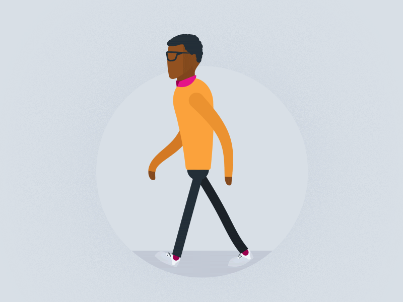 Stroll animatedgif animation character characterdesign design gif illustration lyft motiongraphics walkcycle
