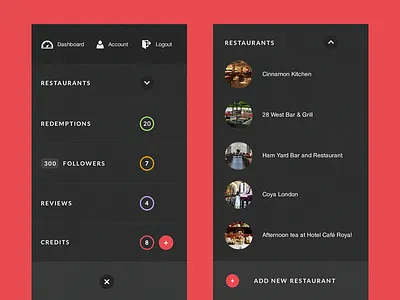 Off canvas menu - restaurants drop menu mobile off canvas restaurants