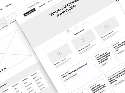 Kamasa Tools: Wireframes e commerce ecommerce flat grey layout wip wireframe