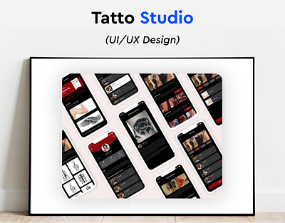 Tattoo Studio App UI Design app branding design graphic design illustration logo mobile design ui ux vector