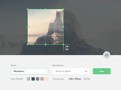 Uploaded image crop crop design elements flat image image upload imagecrop minimal simple ui web
