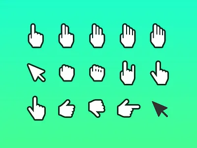 Hand Cursor Icon - Sketch and Photoshop cursor drag freebie grab hand mockup point psd sketch ux wireframe