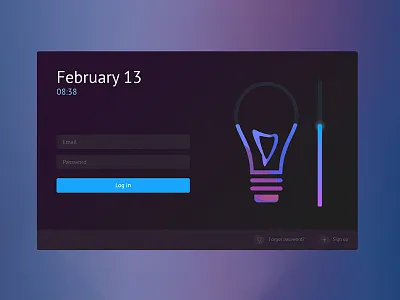 Domotics App app automation dark domotics gradient home login screen ui
