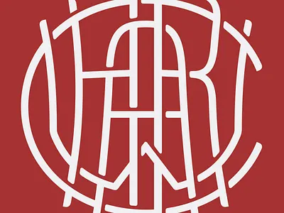 Flat Letterings Collection—WACHR Monogram flat lettering letters logo logotype monogram type typography