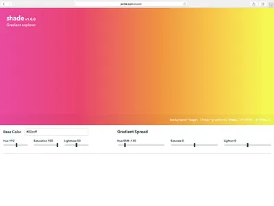 Shade basscss color gradient react web app
