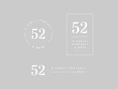 52 Week Project logo stencil type