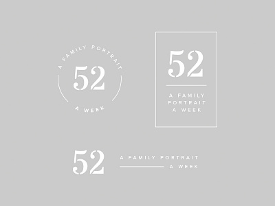 52 Week Project logo stencil type
