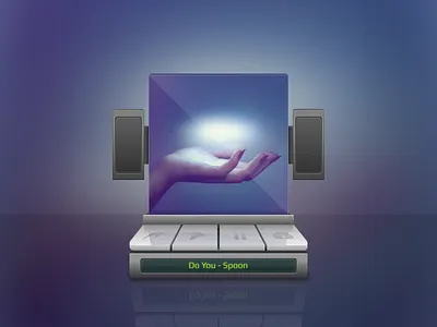 Weird Player buttons music player sketch skeuomorphic speaker