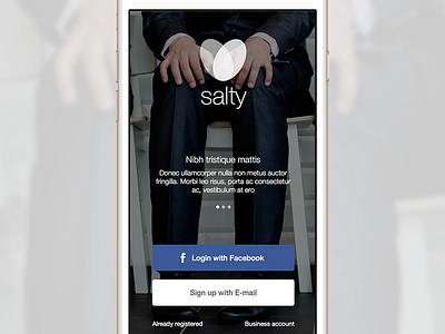 Splash screen app facebook ios iphone login mobile register signup splash screen user
