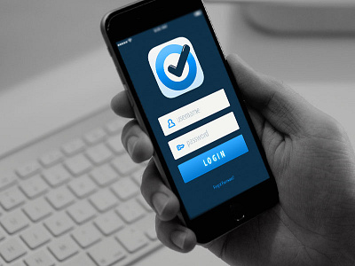 Check In App Login app check in ios mockup photoshop