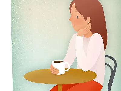 Coffee time character coffee illustration spot illustration vector