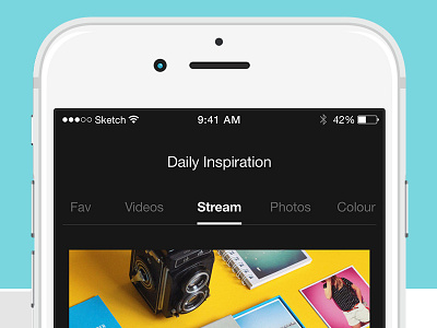 Daily Inspiration Feed app design ios iphone ui