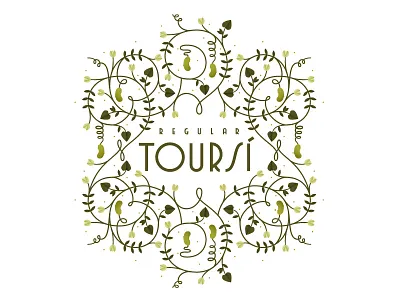 Toursí "Regular" deco elegant fancy flourish flower latin leaf lettering packaging pickle sydney goldstein vine