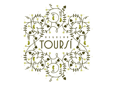 Toursí "Regular" deco elegant fancy flourish flower latin leaf lettering packaging pickle sydney goldstein vine