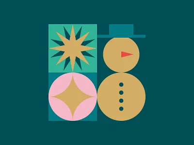 'Happy Holidays': Pattern illustration festive graphic design graphic designer green greeting card holidays illustration illustrator minimal pattern pattern illustration