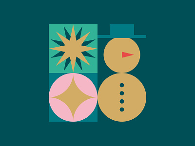'Happy Holidays': Pattern illustration festive graphic design graphic designer green greeting card holidays illustration illustrator minimal pattern pattern illustration