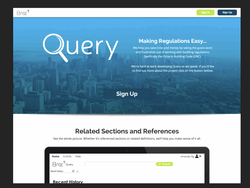 Base5 Home Page Redesign base5 photoshop site design tech ui uxui website