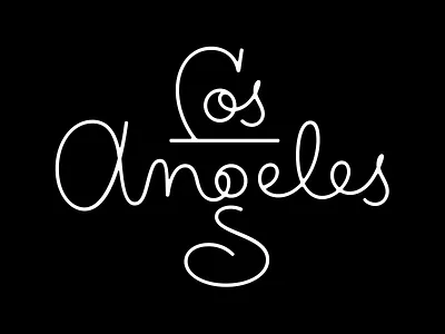 LA Connection lettering los angeles typography