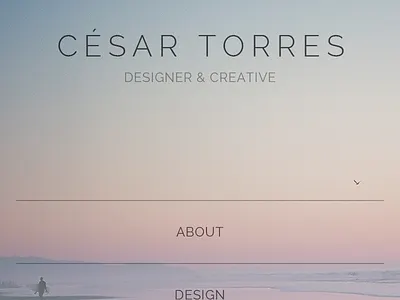 Personal Site: Work in Progress list menu mobile navigation photo portfolio raleway responsive web