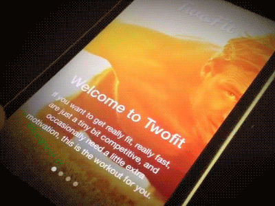 TwoFit workout app prototype best gif interaction interface ios iphone material design mobile pixate prototype ux workout app