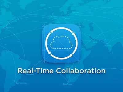 PSPDFKit Real-Time Collaboration Service app illustration ios sync worldwide