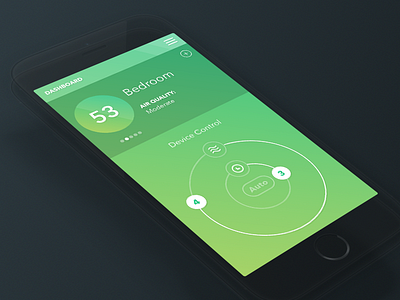 Air Quality Analytics 2 control dashboard gradient graph health ios minimal mobile simple ui ux