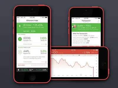 iBillionaire - Explorations app chart finance graph ibillionaire ios table ui ux