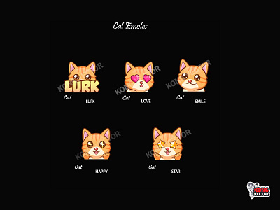 Cat Twitch Emotes cartoon design emoji emote emotes illustration twitch twitchemote twitchemotes