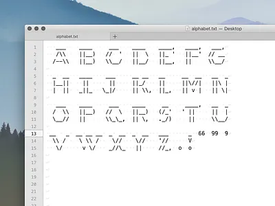 Hi. Can I ASCII you a question? ascii bleutoot tool:textmate