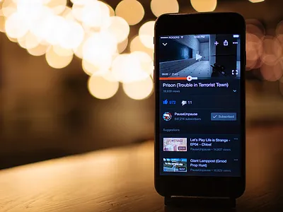 YouTube for iPhone Redesign app clean flat interface ios iphone mobile red redesign ui ux youtube