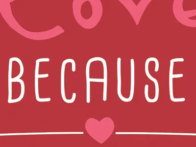 February Scripture Art banner bible handwritten heart love pink red ribbon scripture typography