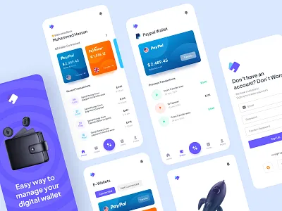 e-Wallet Aggregator branding design experience presentation typography ui ux webdesign