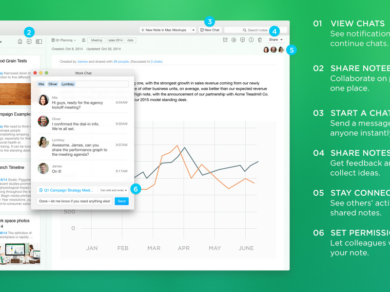 Example of Workchat landing page - specs