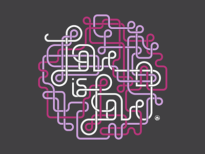 Heartstrings Tee equality heart heartstrings love love is love purple string tangle typography valentines day vector weave