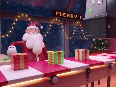 Merry Christmas 3d 3d animation 3d art animation christmas christmas 2022 christmas celebration christmas gift christmas tree festival gifts merry christmas santa santa claus secret santa